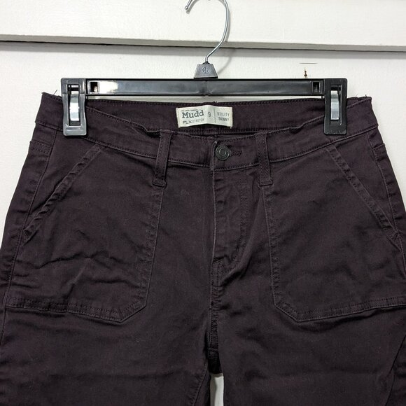 MUDD FLX Stretch Utility Skinny Juniors Pants - Picture 1 of 7